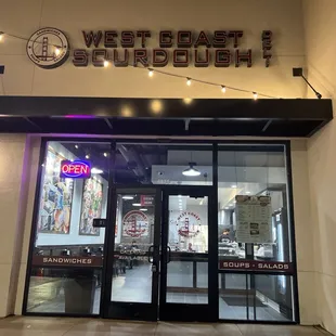 the entrance to the store