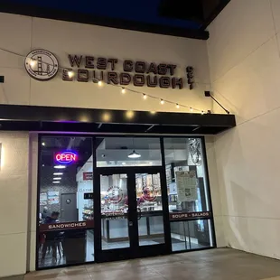 the front of the store