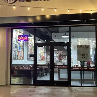 the front of the store