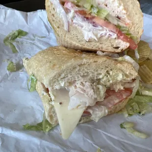 Garlic pesto turkey on sourdough.