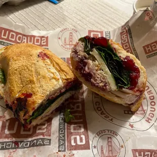 Turkey cranberry sandwich