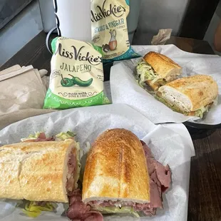 Pastrami and Chicken pesto 6&quot; subs