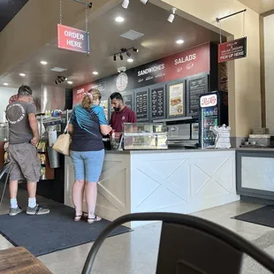 customers at the counter