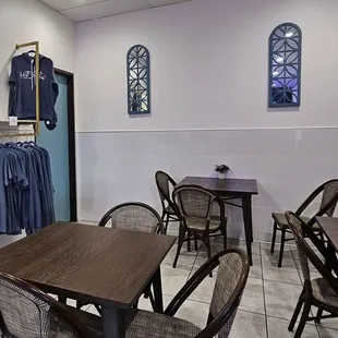 merch and water station