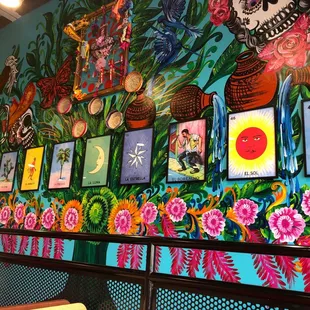 Artwork in the dining area