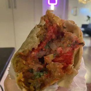 Flaming Hot Cheetos burrito