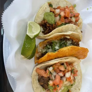 Pastor Taco, red taco, Carnitas Taco