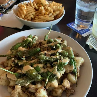 Cauliflower and Shishito Peppers