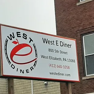 sign for west e diner