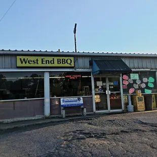 the front of the restaurant