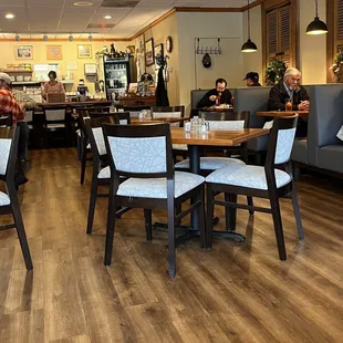 Remodeled dining room (2022) still has a  cozy vibe.