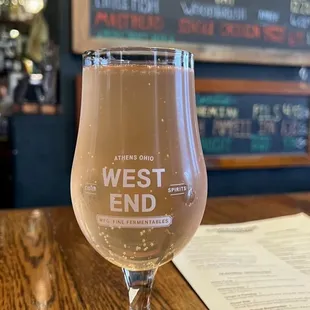 a glass of ciderhouse