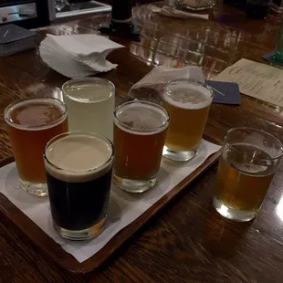 Their special that night was a flight of 6 for $5. Six was the perfect number - three I wanted to try, three my bf wanted to try.