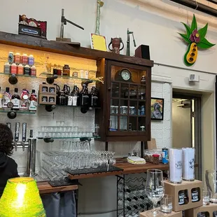 a woman behind the bar