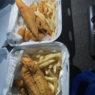 Flounder and shrimp combo