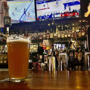 Plenty of TVs and the bartenders will put your game on.