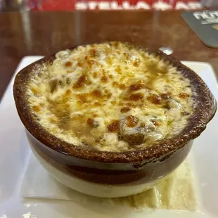 French onion soup.