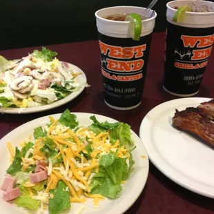 Salads and sweet tea !!