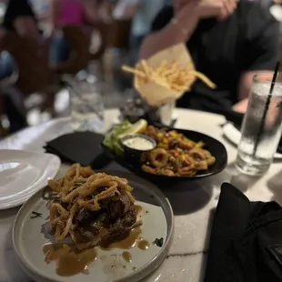 Steak Tips &amp; Calamari