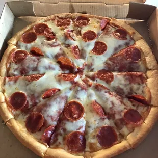 Large pizza - a little underdone this time around