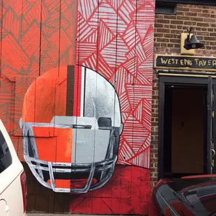 mural on back entrance wall