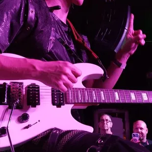 Samuel preparing for his solo