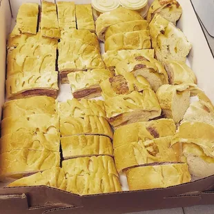Stromboli cut up for Karmanos Cancer Center staff