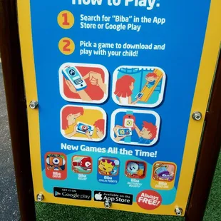 An app game is available to play in the park. We didn't play it.