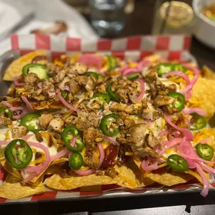 Barrel wood smoked chicken Nachos