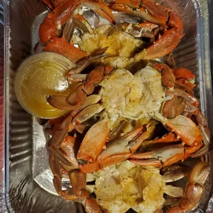 Jumbo garlic butter blue crab