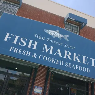 Outside of the fish market.