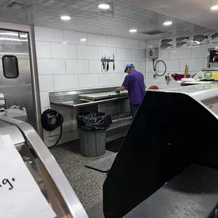 Cute Asian man preparing the fish