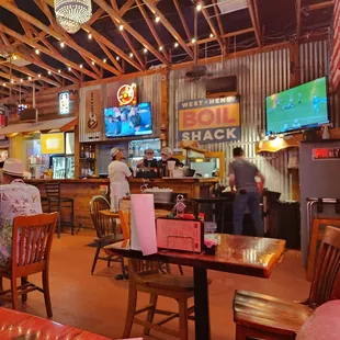 the inside of the restaurant