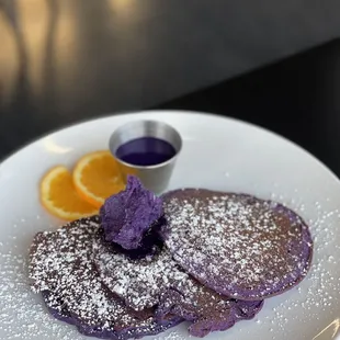 Ube pancakes