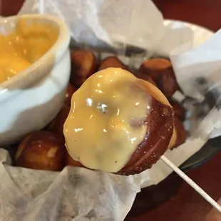 Pretzels with beer cheese. Worth going back for!