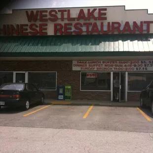 the front of the restaurant