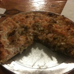 Shrimp / crabmeat pizza