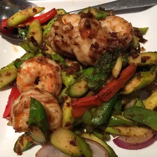 V6. Asparagus in Belacan Sauce with Shrimp