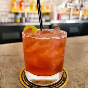 Spicy pomegranate margarita