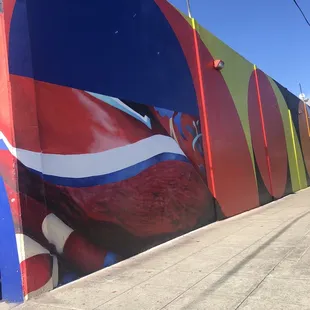 Large mural a block away..