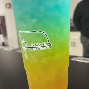 a drink in a plastic cup