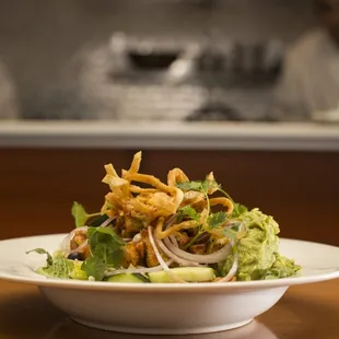 BBQ Chicken Chopped salad with homemade ranch dressing