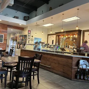 the interior of the restaurant