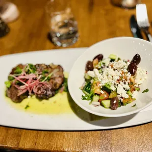 Lamb Chops with Feta Salad