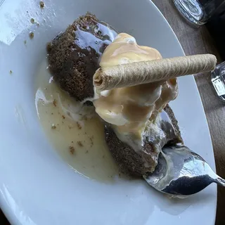 Warm Toffee Bread Pudding