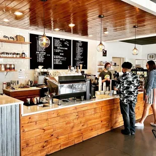 customers at the counter