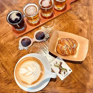 drink, donuts
