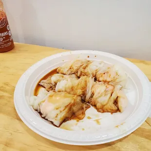 Shrimp cheung fun/rice noodles