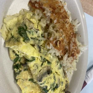 Spinach and Mushroom Omelette