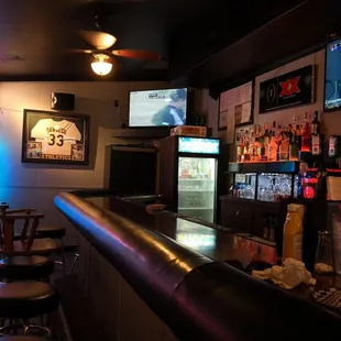 the bar and televisions